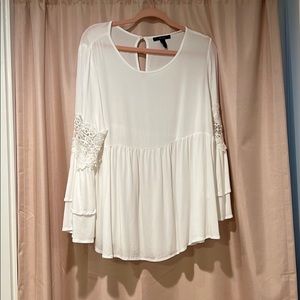 Forever 21 Women’s Blouse with Lantern sleeve